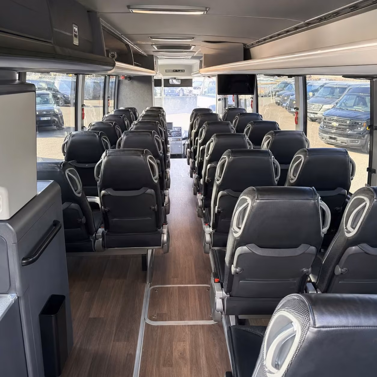 sugar land charter bus rental inside