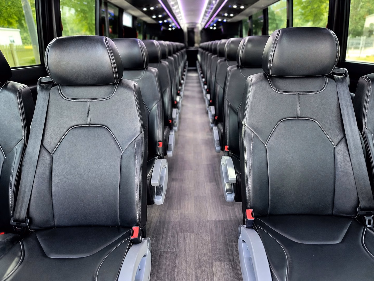 sugar land charter bus rental interior